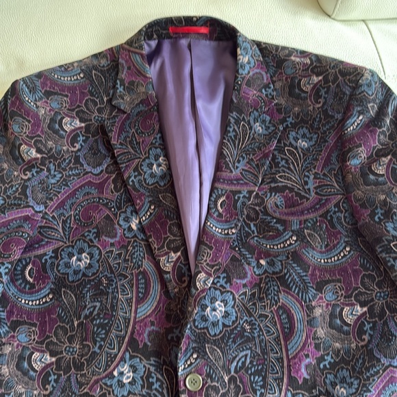 Alan Flusser Dark Paisley Blazer - Picture 1 of 10